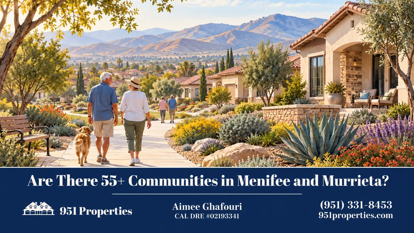 Neighborhood setting – illustration for “Are There 55+ Communities in Menifee and Murrieta?”