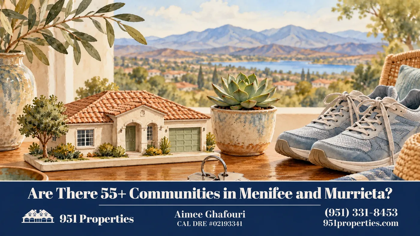 Home choices – illustration for “Are There 55+ Communities in Menifee and Murrieta?”