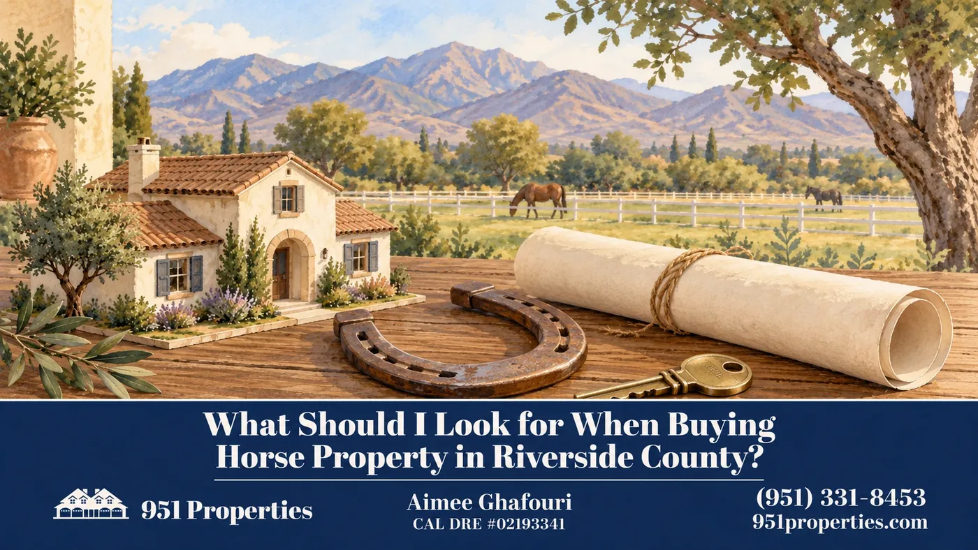 Equestrian property research – illustration for “What Should I Look for When Buying Horse Property in Riverside County?”