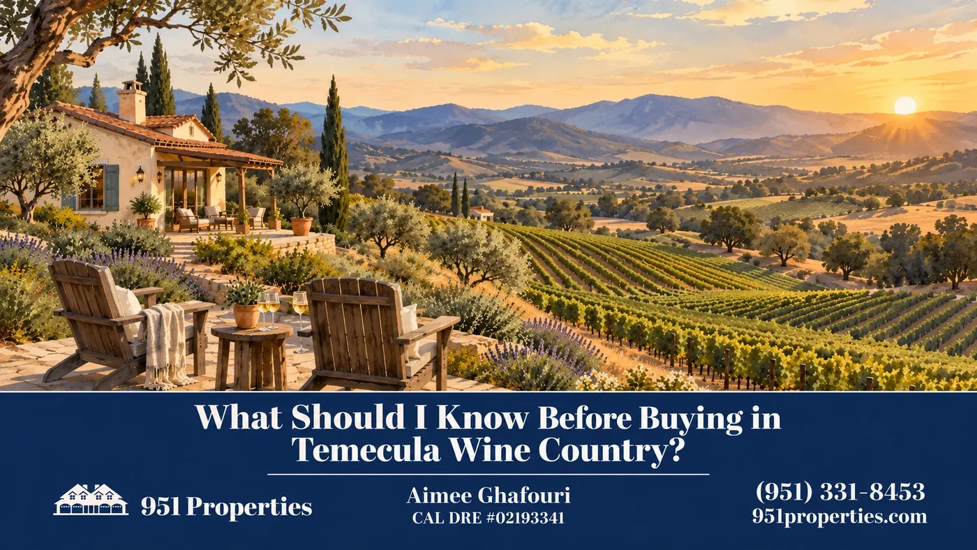 Rural vineyard setting – illustration for “What Should I Know Before Buying in Temecula Wine Country?”