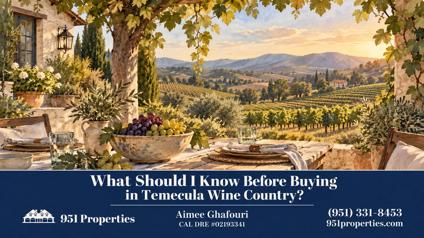Lifestyle detail – illustration for “What Should I Know Before Buying in Temecula Wine Country?”
