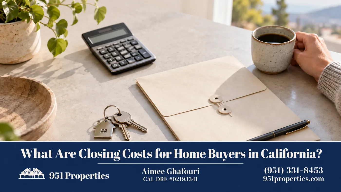 Closing paperwork and keys – illustration for “What Are Closing Costs for Home Buyers in California?”