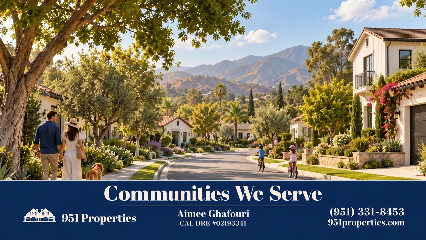 Communities We Serve – homes and neighborhoods illustration | 951 Properties