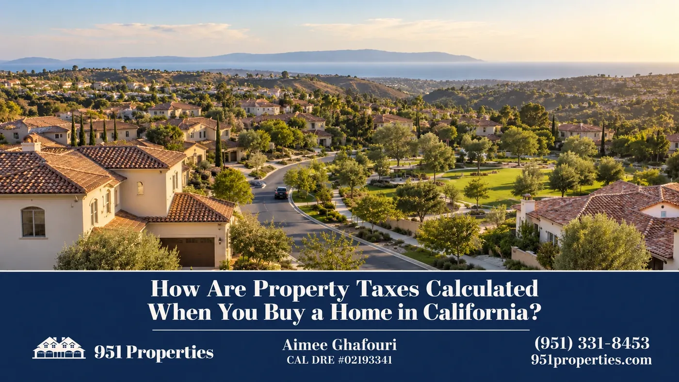 Homes within a community – illustration for “How Are Property Taxes Calculated When You Buy a Home in California?”