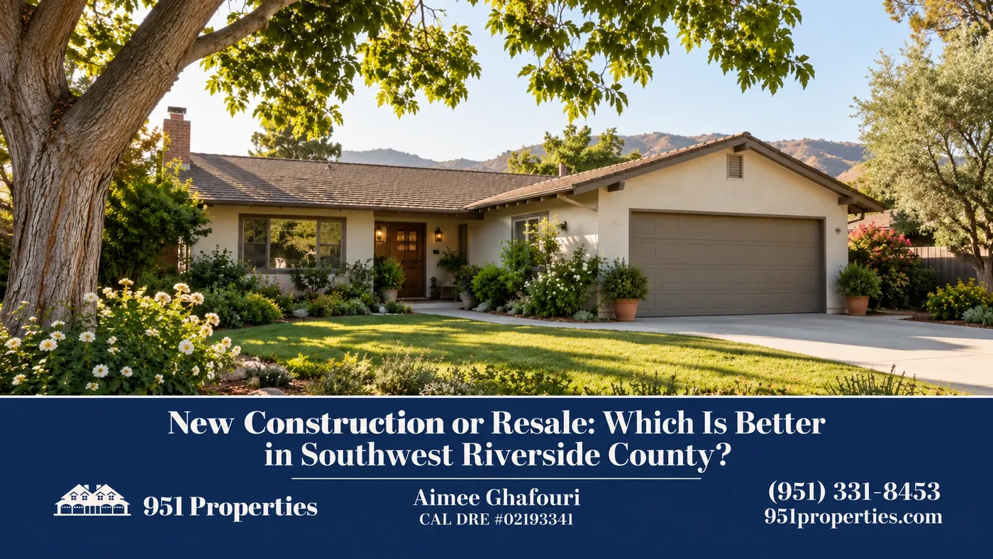An established home – illustration for “New Construction or Resale: Which Is Better in Southwest Riverside County?”