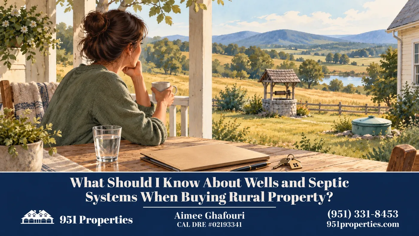 Property review detail – illustration for “What Should I Know About Wells and Septic Systems When Buying Rural Property?”