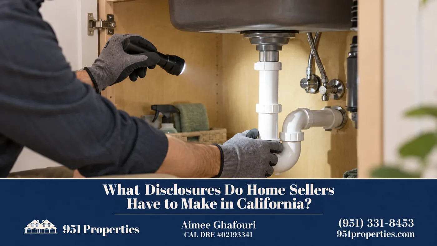 Reviewing home systems – illustration for “What Disclosures Do Home Sellers Have to Make in California?”