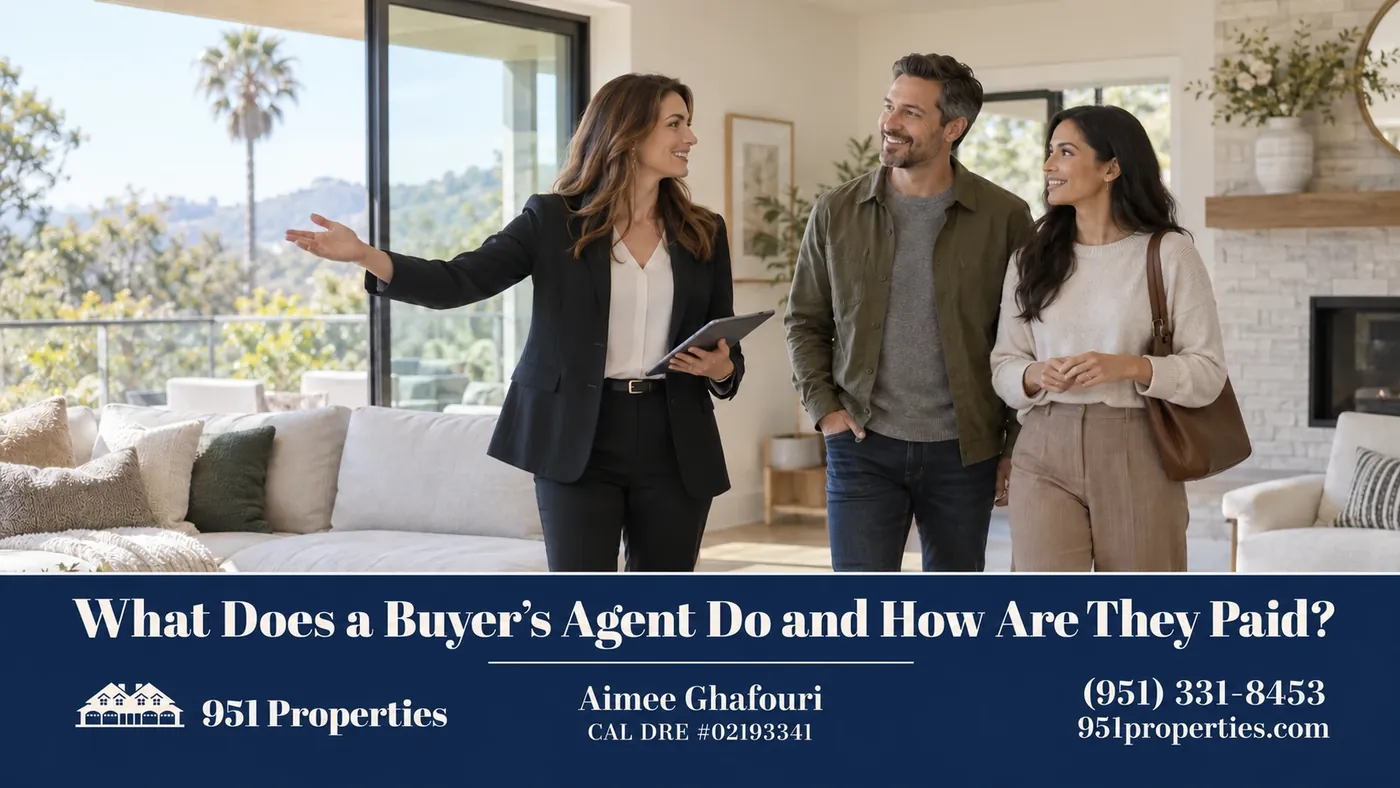 A guided property viewing – illustration for “What Does a Buyer’s Agent Do and How Are They Paid?”