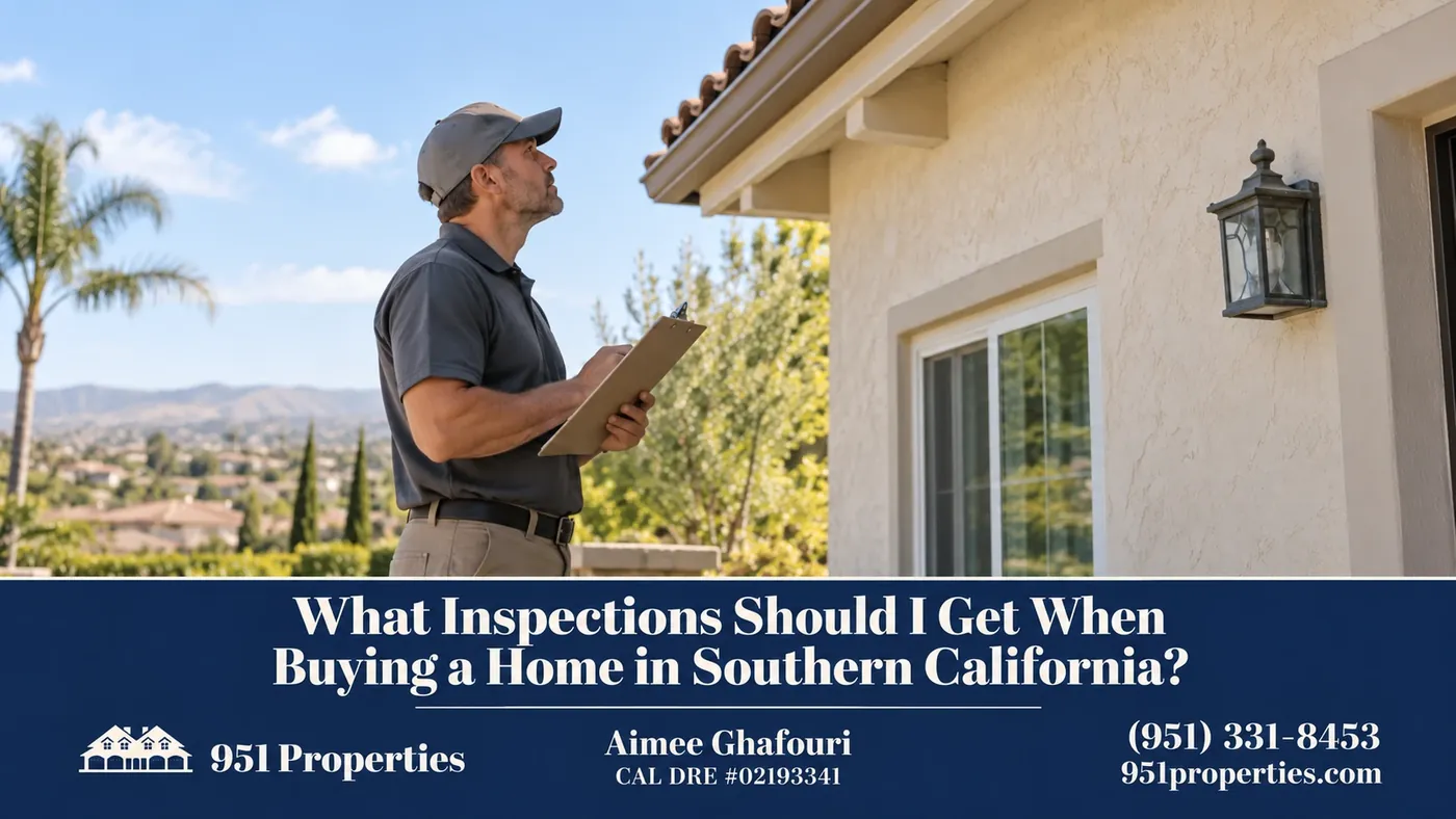 Exterior inspection – illustration for “What Inspections Should I Get When Buying a Home in Southern California?”