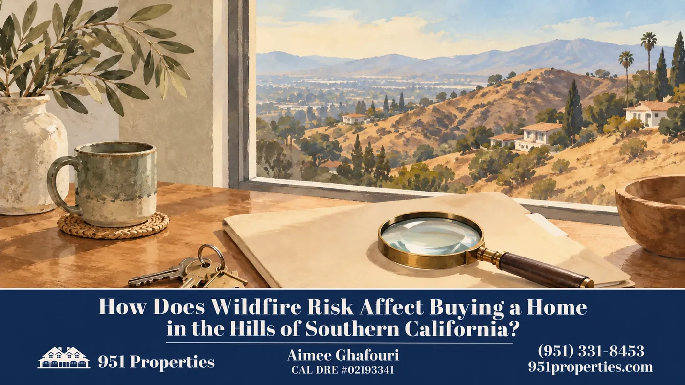Preparedness research detail – illustration for “How Does Wildfire Risk Affect Buying a Home in the Hills of Southern California?”